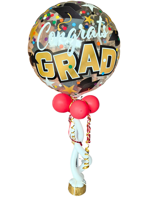 Grad Foil Spiral! & Bubble Assorted Balloons.
