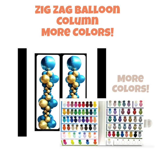 2 Zig zag Balloon Columns MORE COLORS to choose from. Service/product